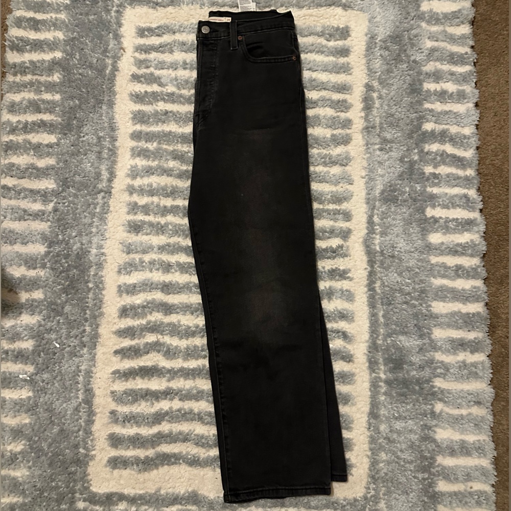 Women's Levi Jeans Ribcage Straight Ankle Black